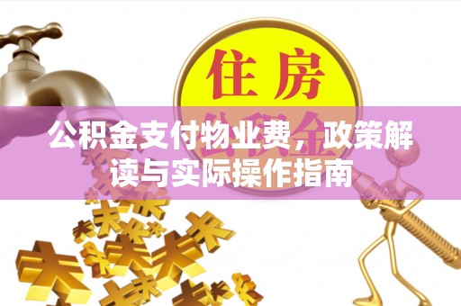 富锦公积金支付物业费，政策解读与实际操作指南