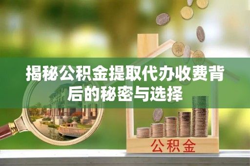 富锦揭秘公积金提取代办收费背后的秘密与选择